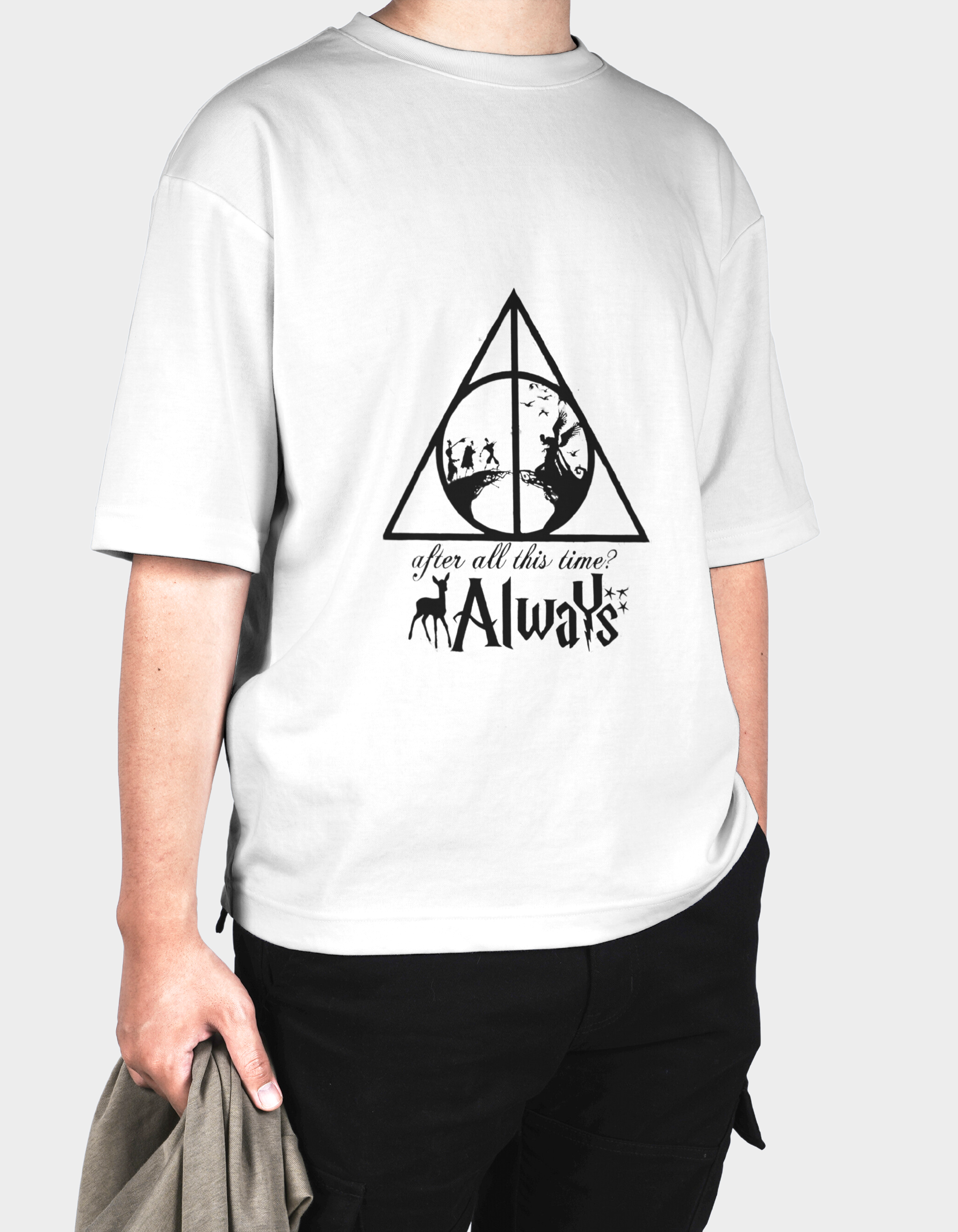 Always Patronus - White Oversized T-Shirt