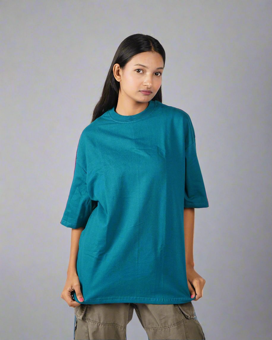 Crystal Teal - Premium Oversized T-Shirt