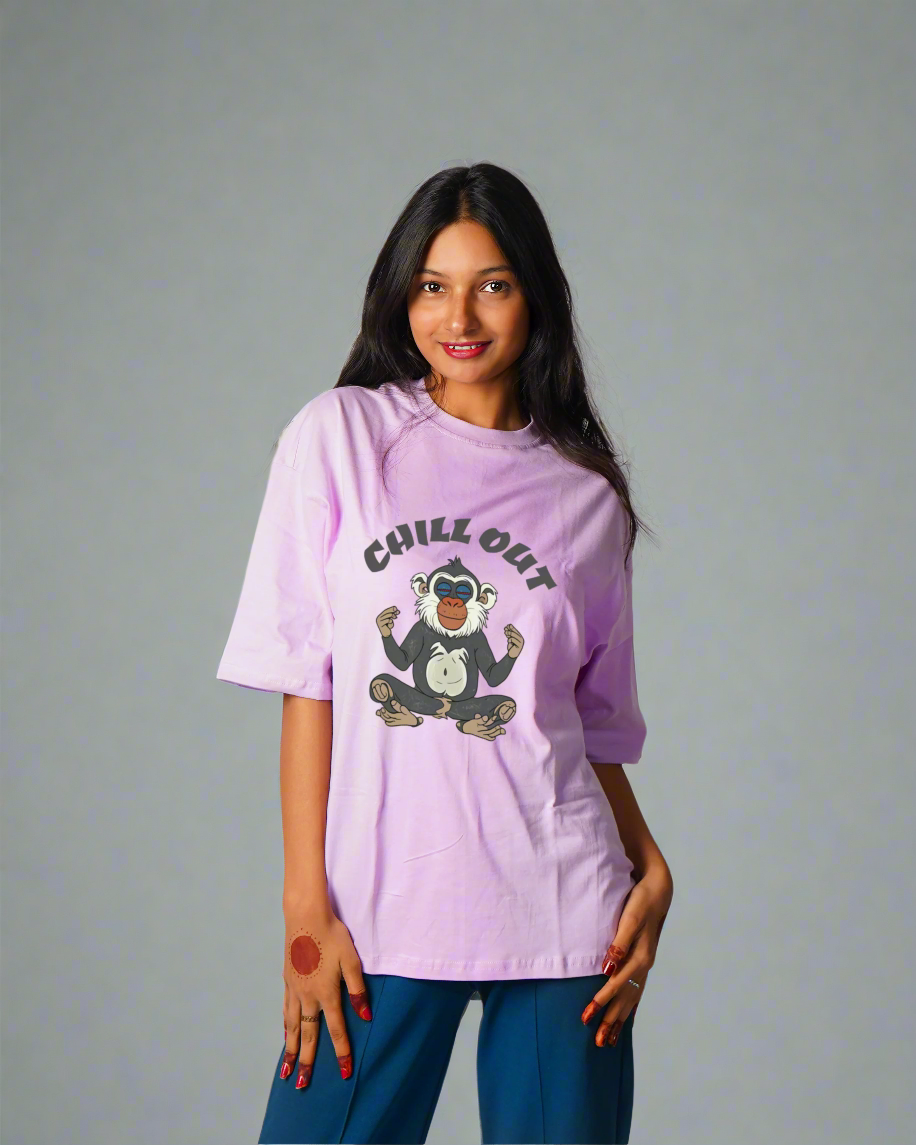 Chill Out - Lavender Oversized T-Shirt