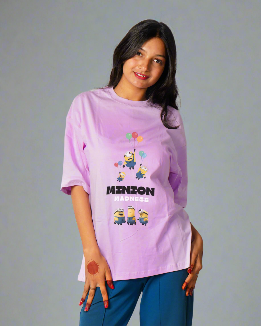 Minion Madness - Lavender Oversized T-shirt