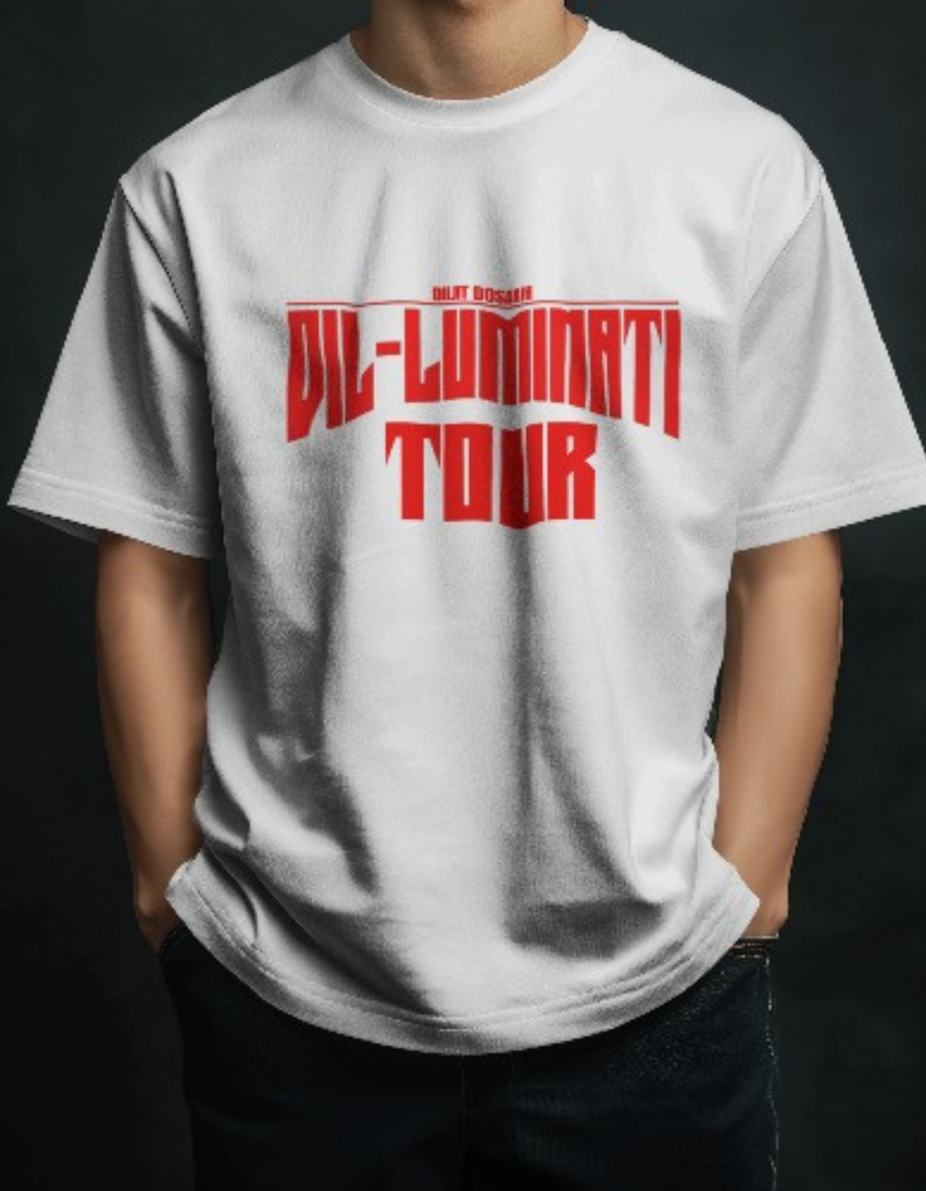 Dil-Luminati Tour - White Oversized T-Shirt