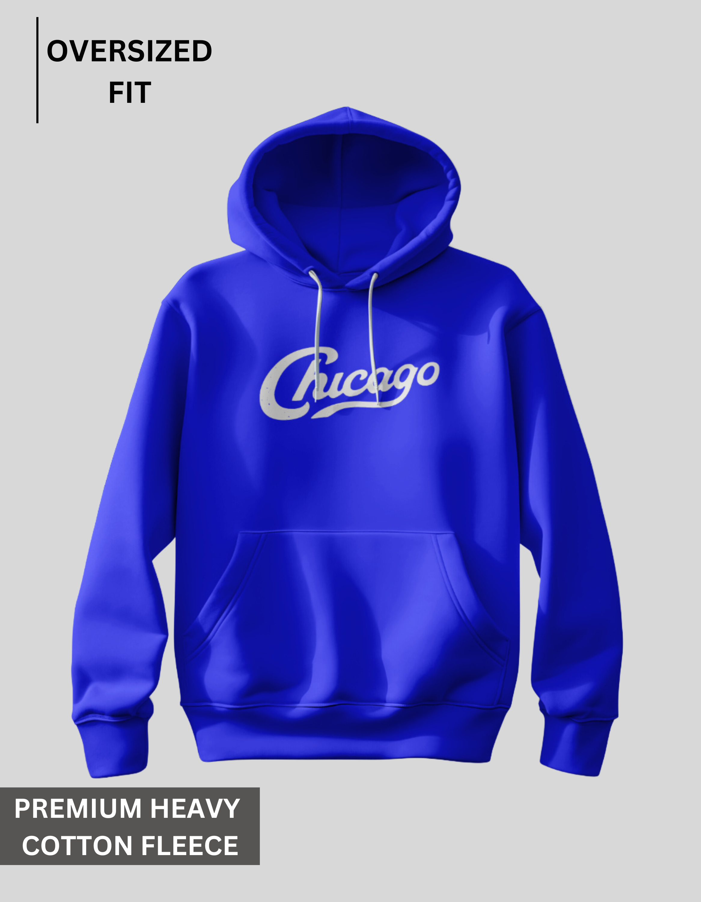 Chicago - Royal Blue Oversized Hoodie