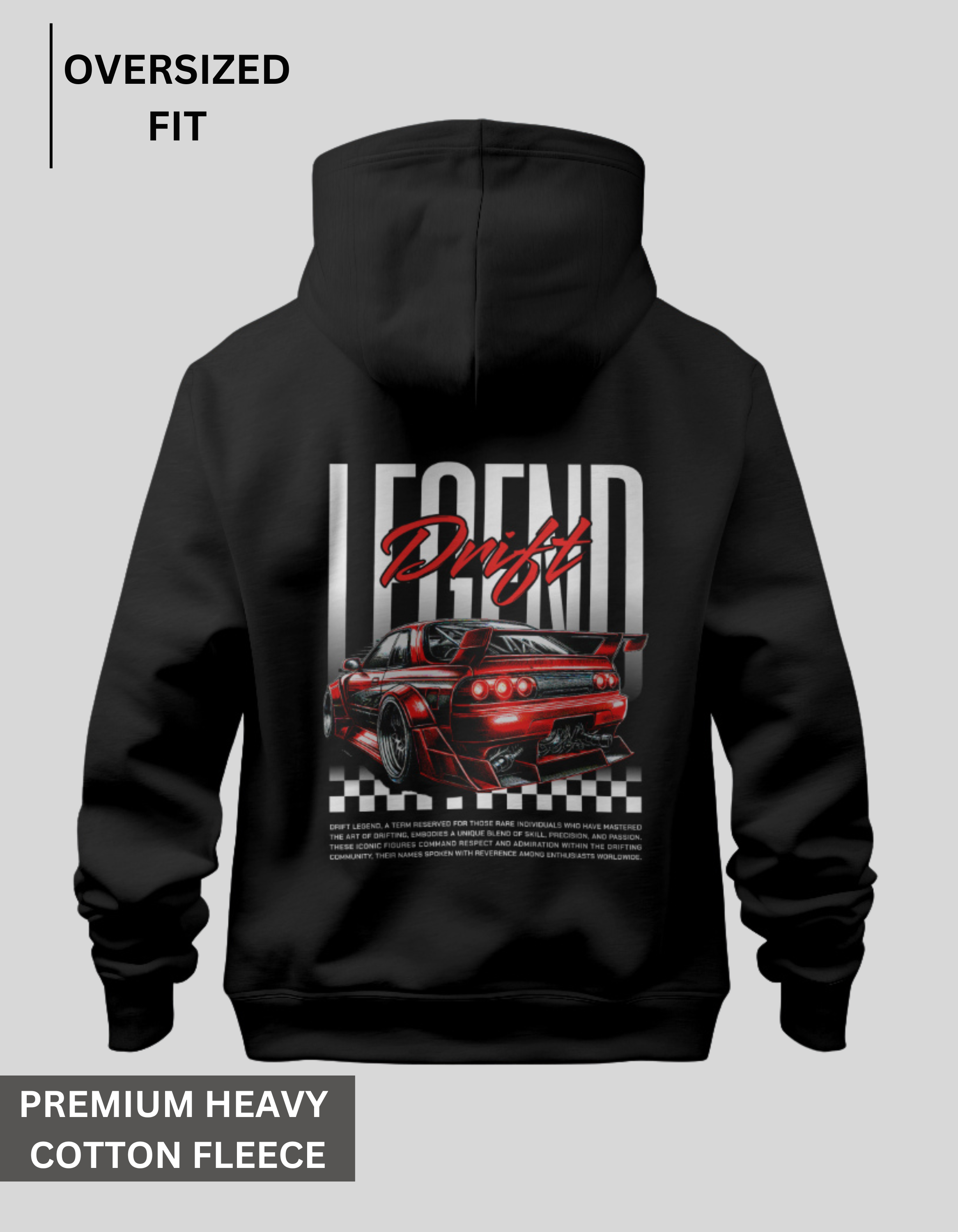 Legend Drift - Black Oversized Hoodie