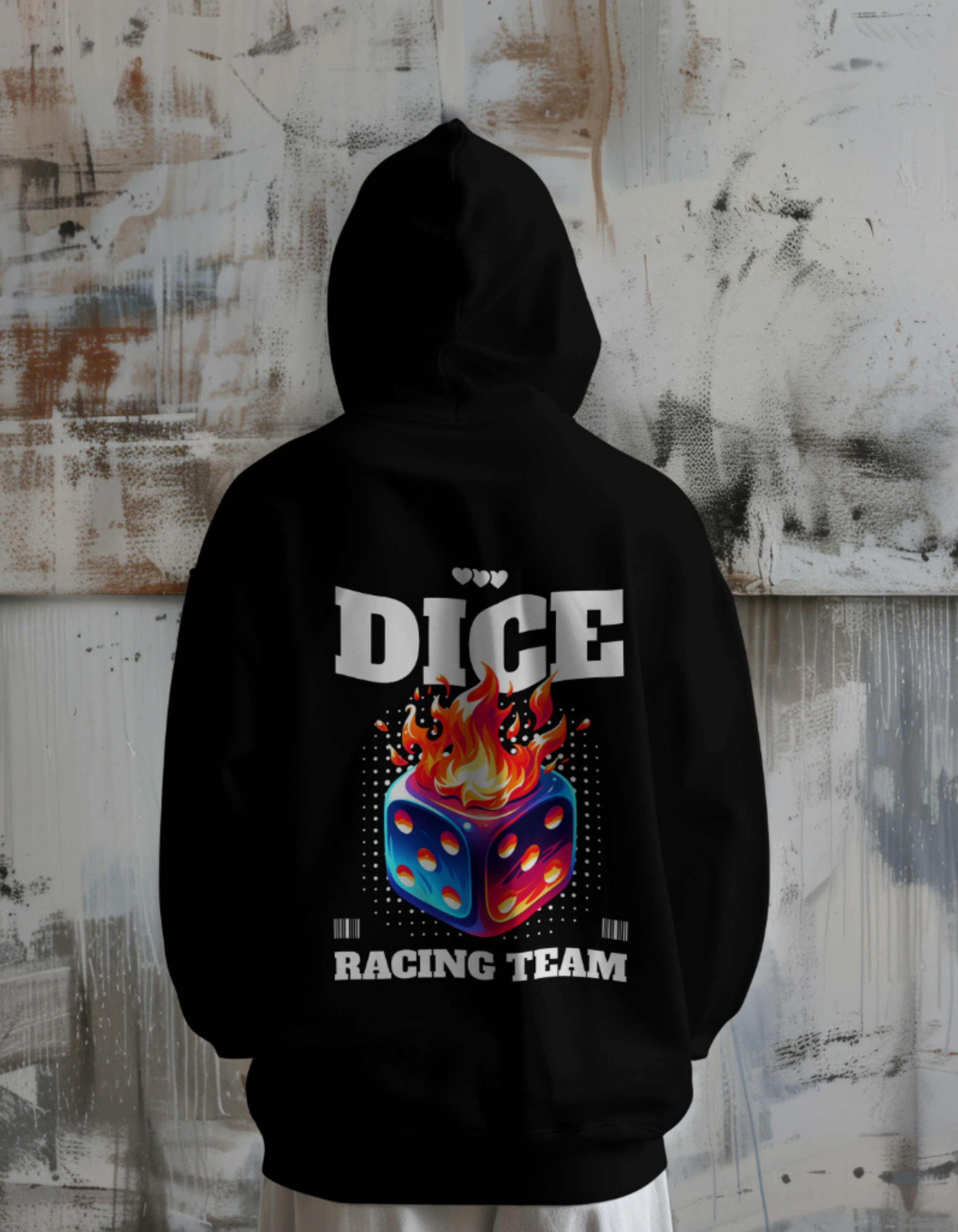 Dice - Black Oversized Hoodie