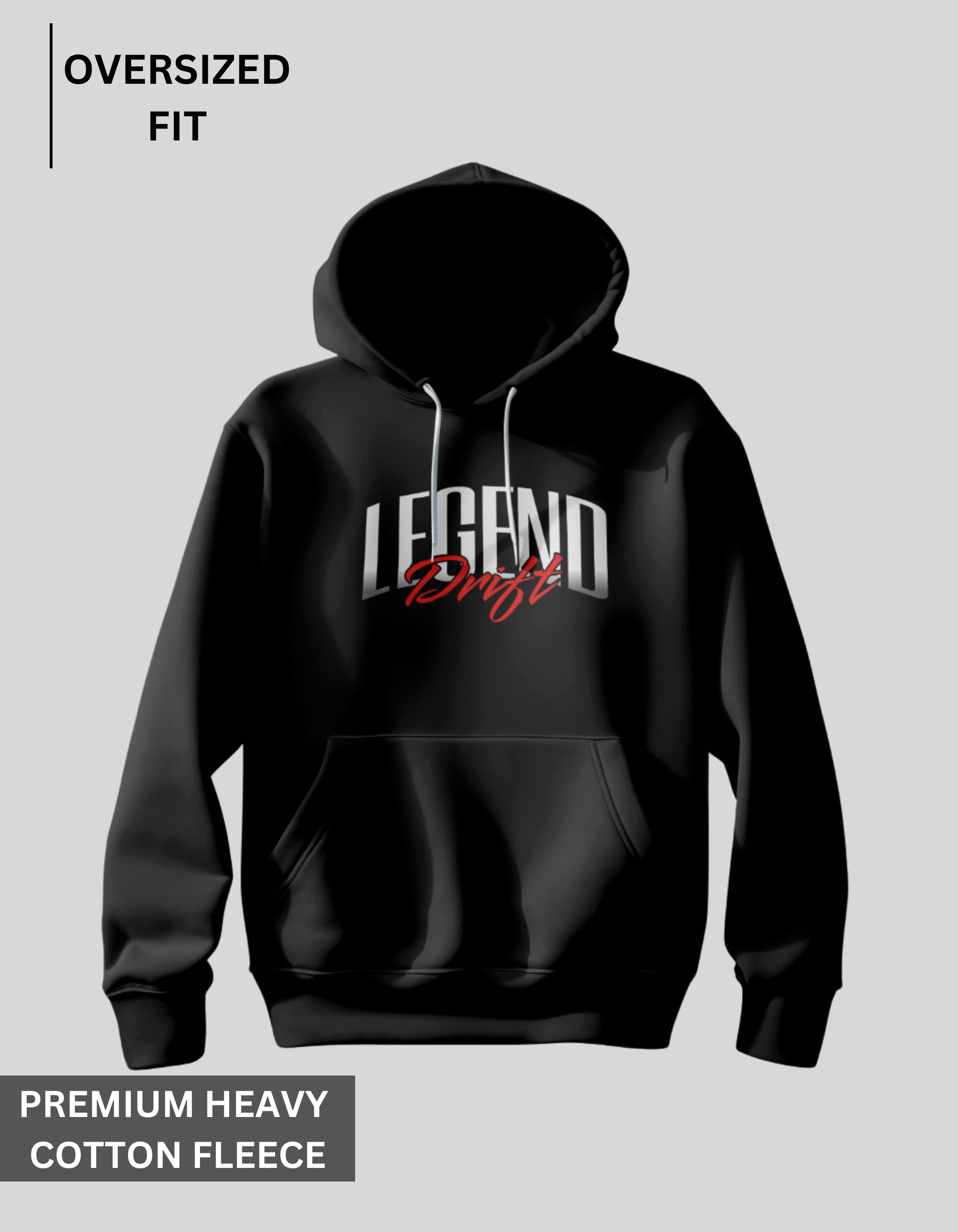 Legend Drift - Black Oversized Hoodie