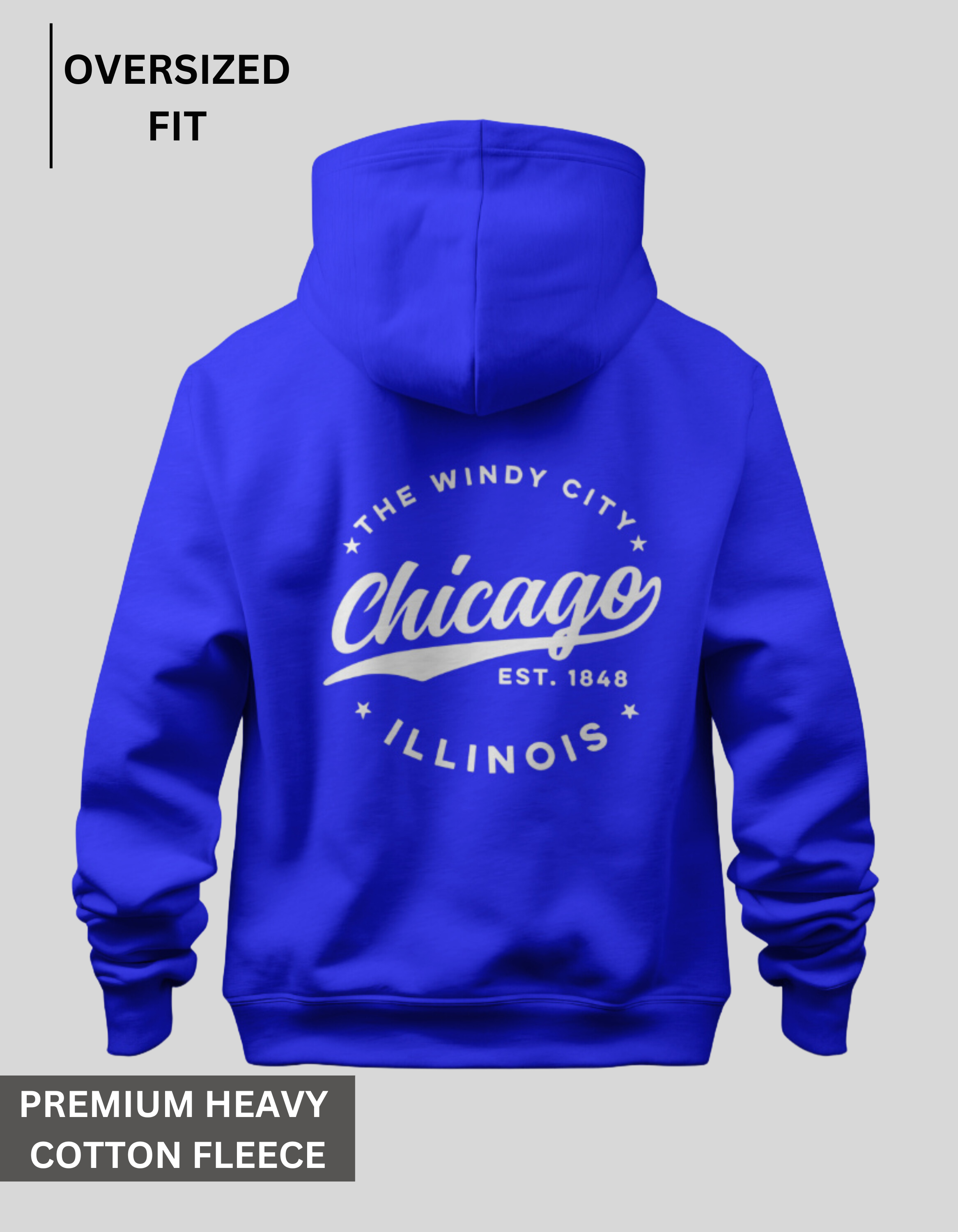 Chicago - Royal Blue Oversized Hoodie