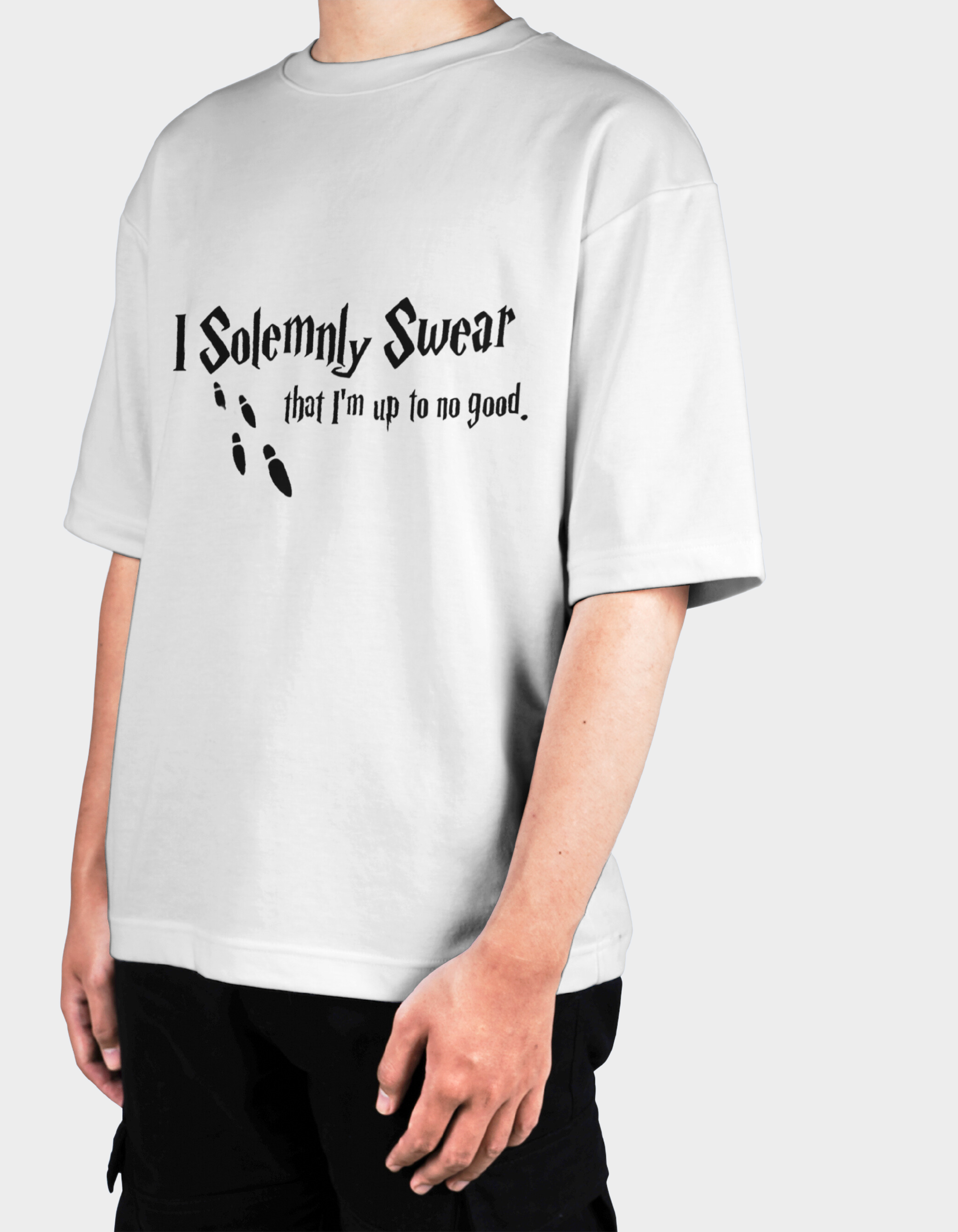 I Solemnly Swear - White Oversized T-Shirt