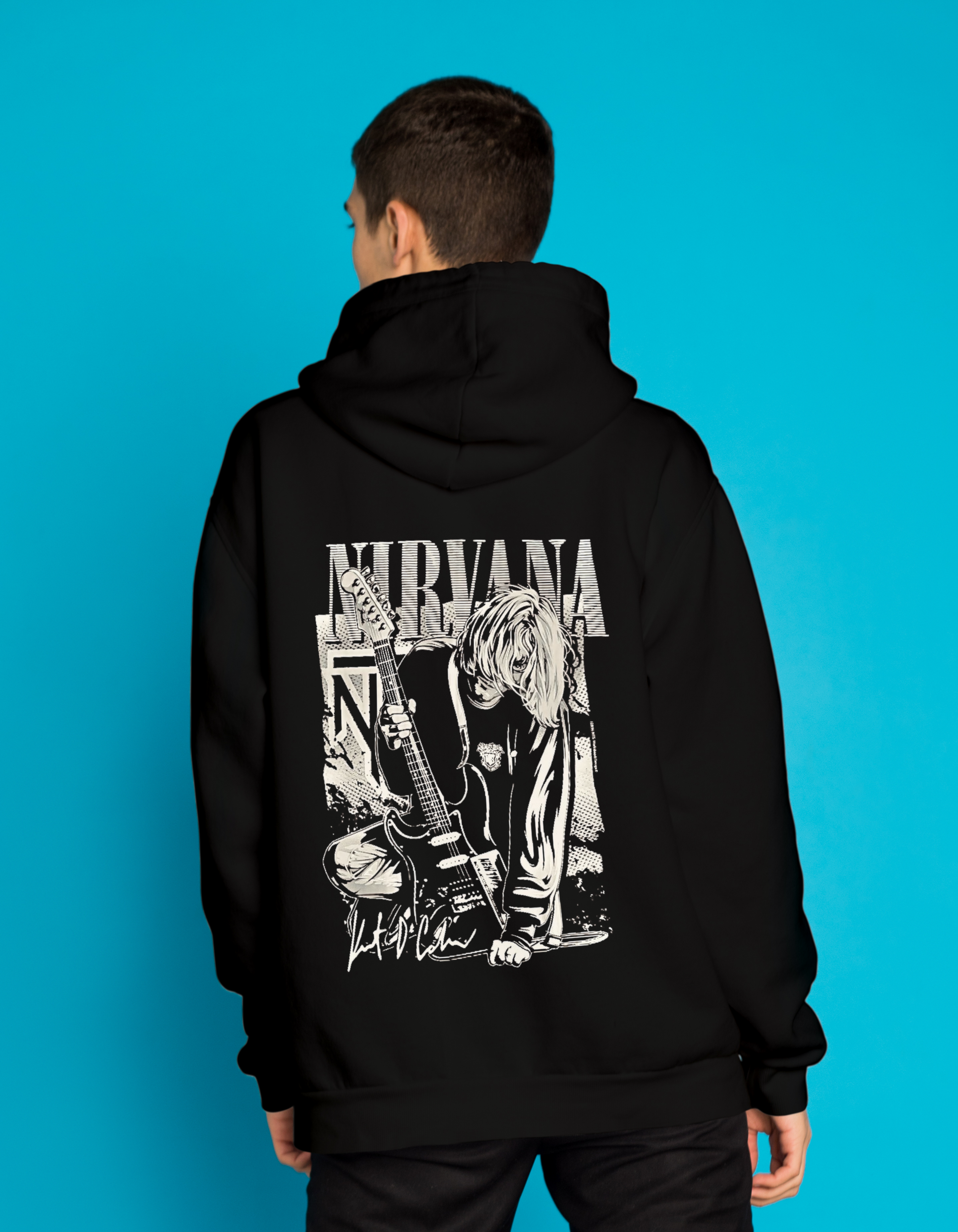 Nirvana - Black Oversized Hoodie