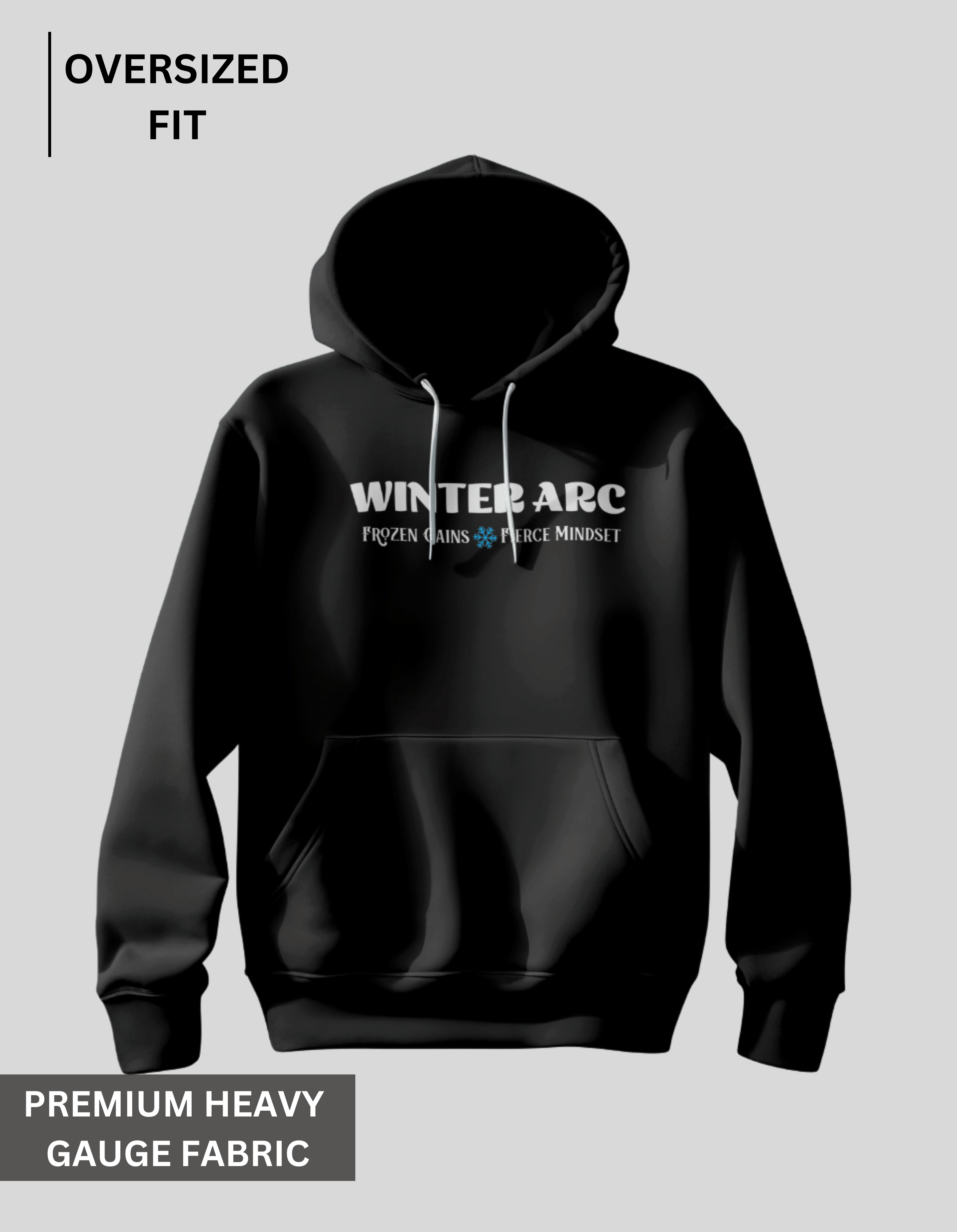 Winter Arc - Black Oversized Hoodie