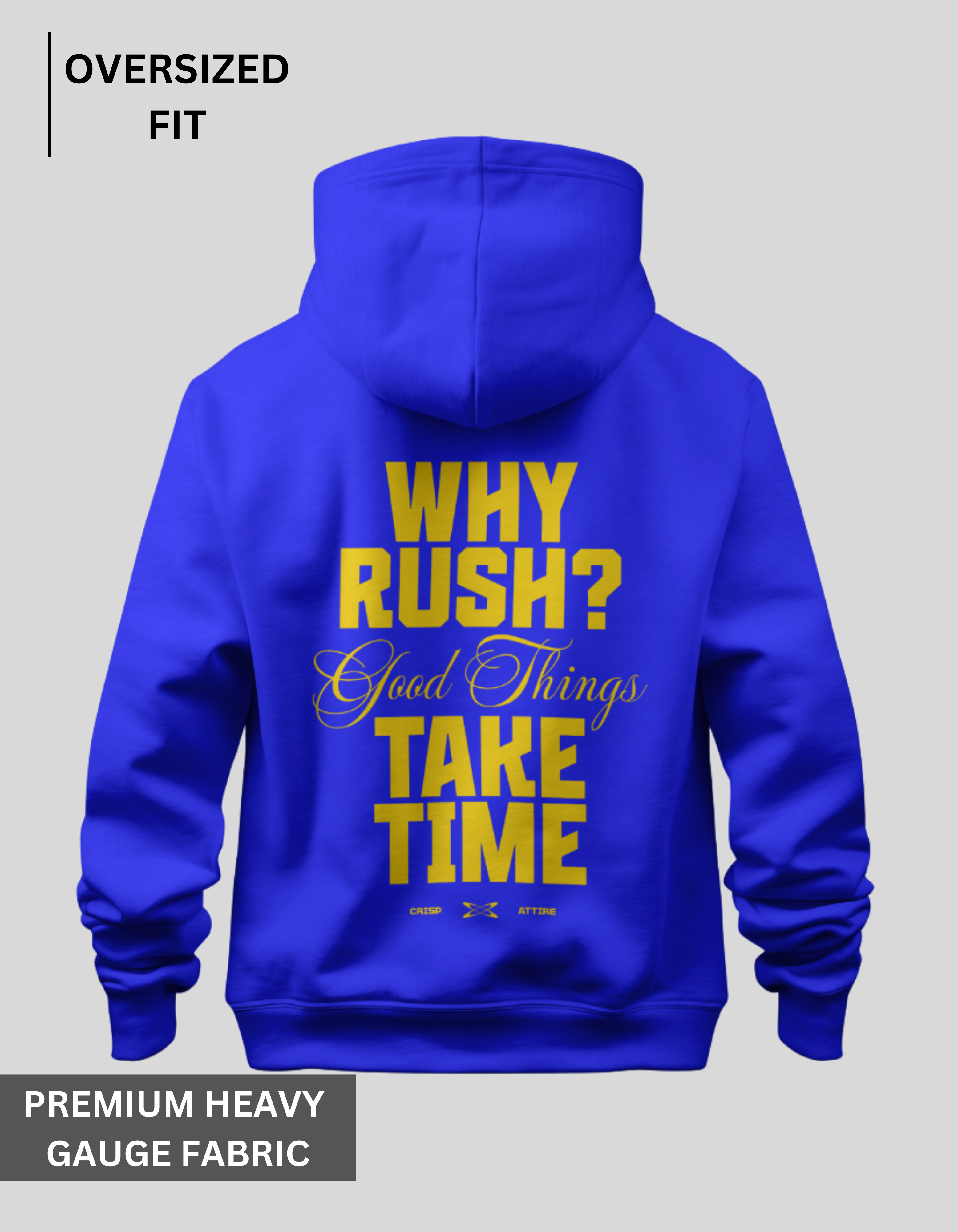 Good Things Take Time - Royal Blue Oversized Hoodie