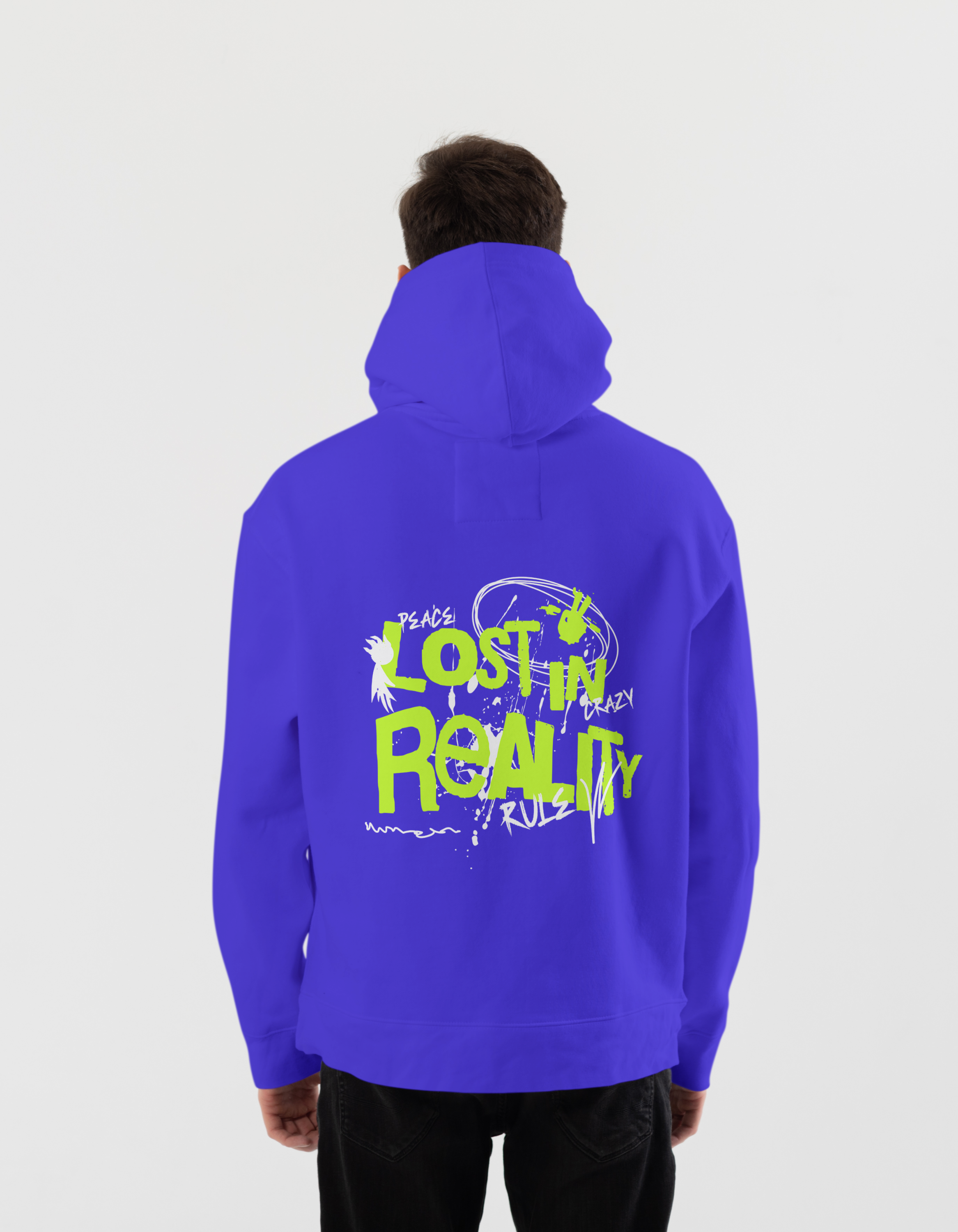 Lost in Reality - Royal Blue Oversized Hoodie