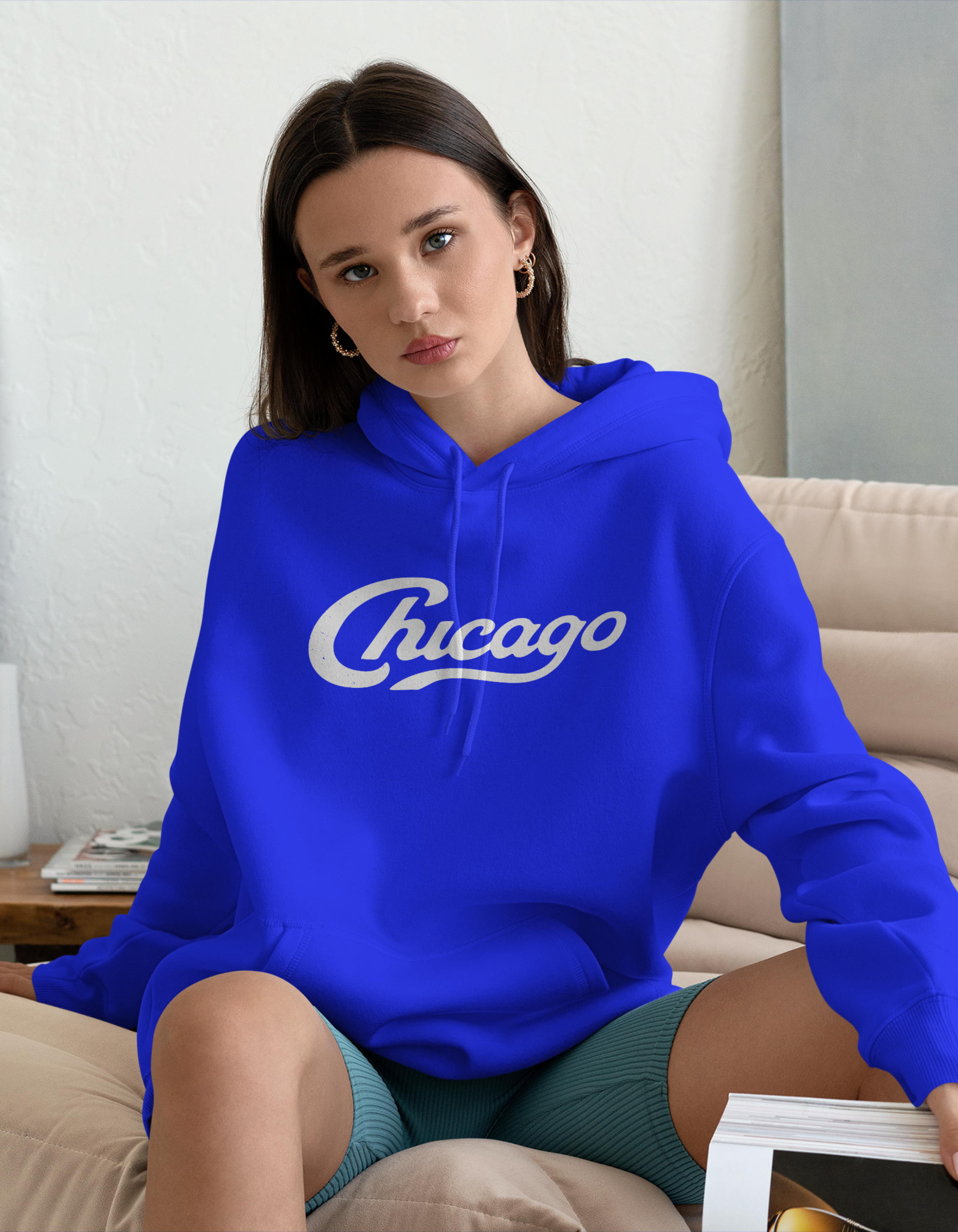 Chicago - Royal Blue Oversized Hoodie