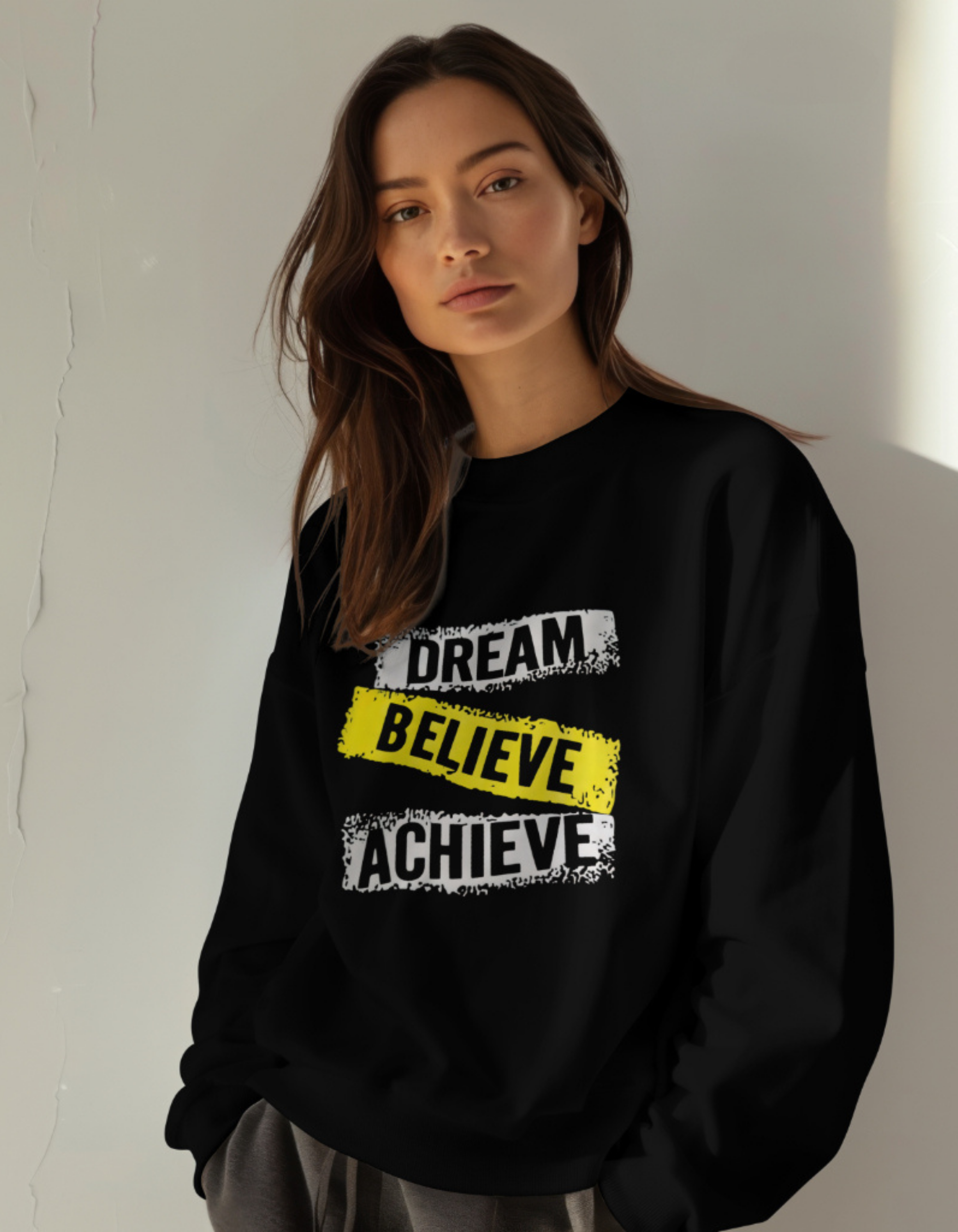 Dream Believe Achieve - Black Sweatshirt