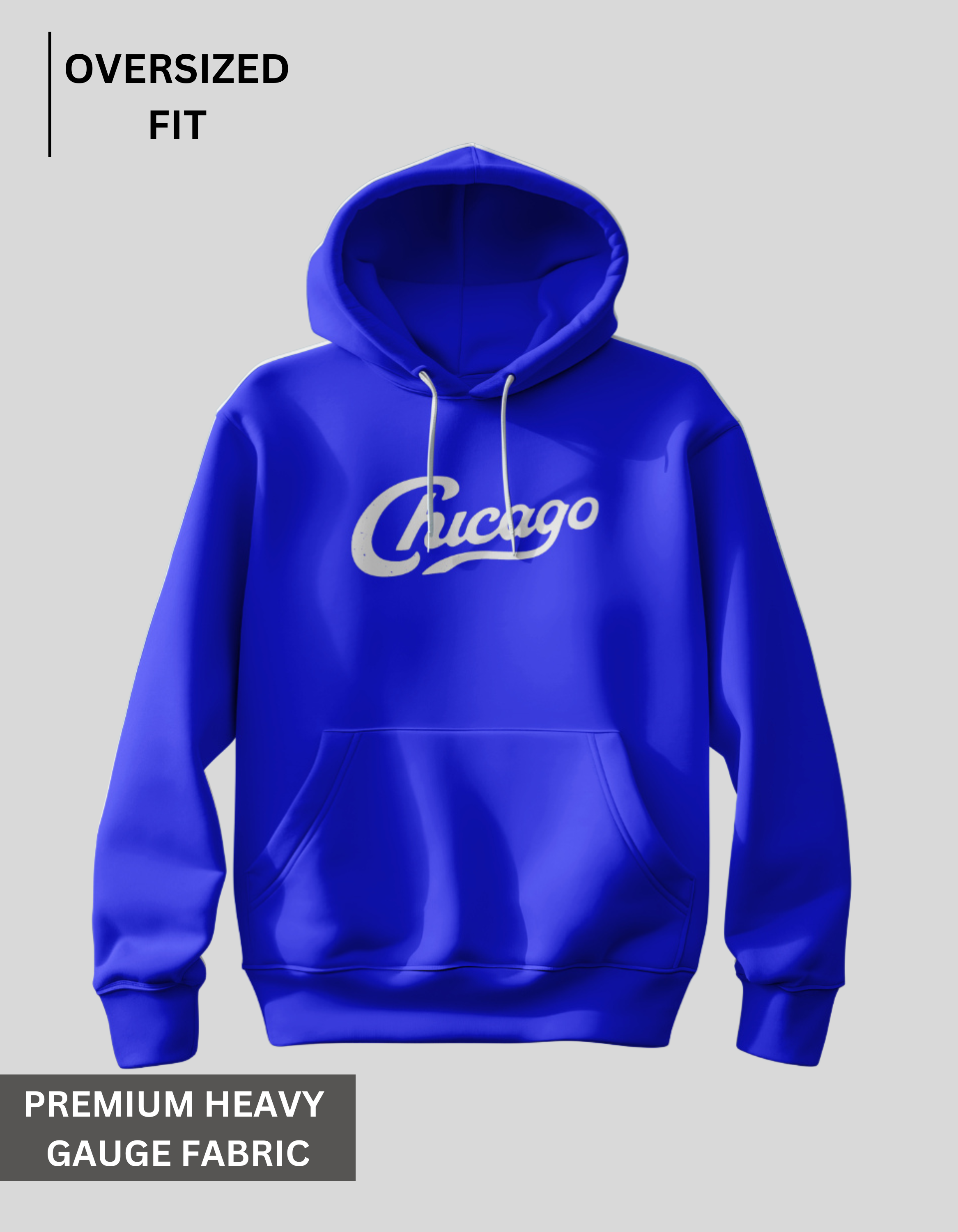 Chicago - Royal Blue Oversized Hoodie