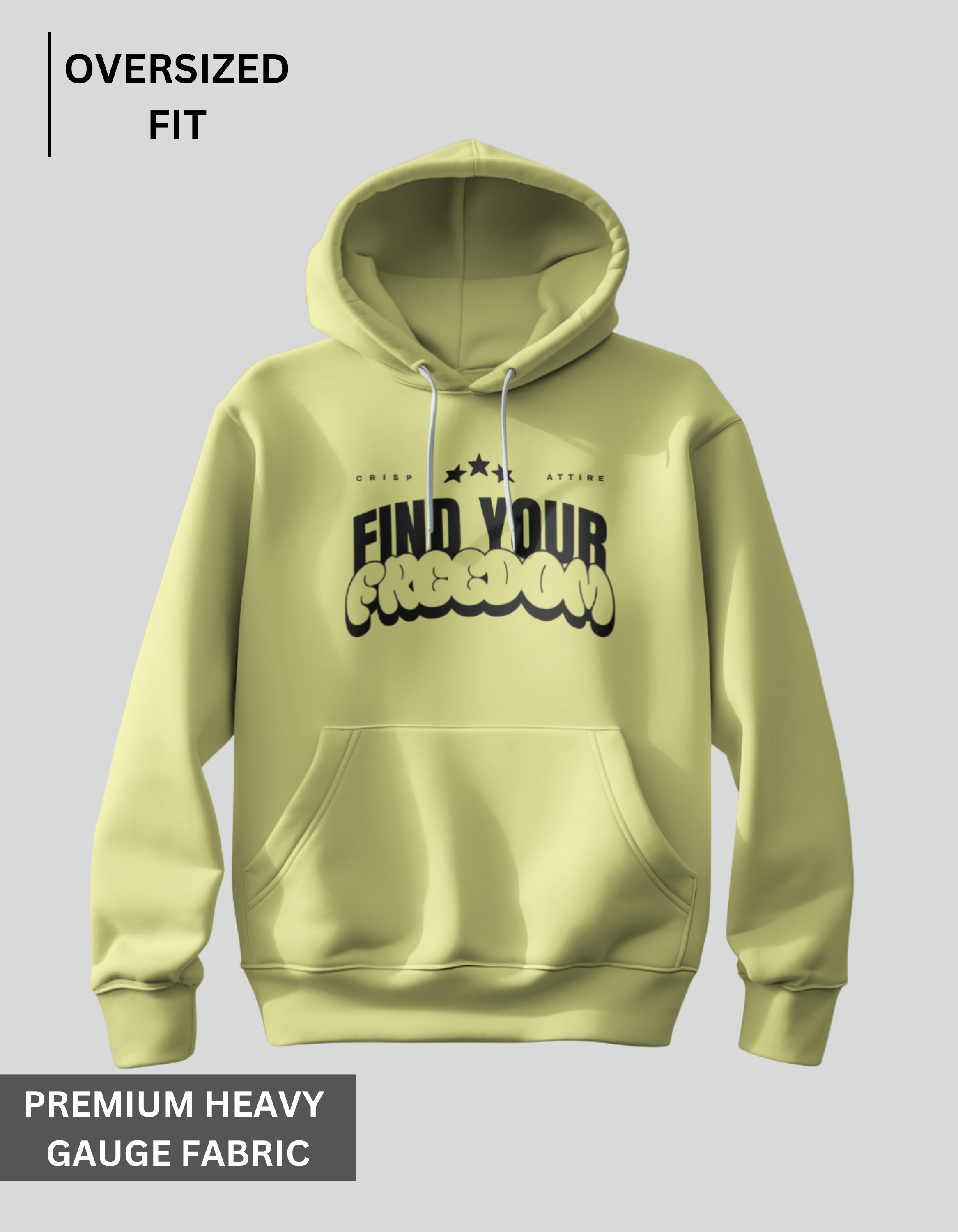 Find Your Freedom - Beige Oversized Hoodie