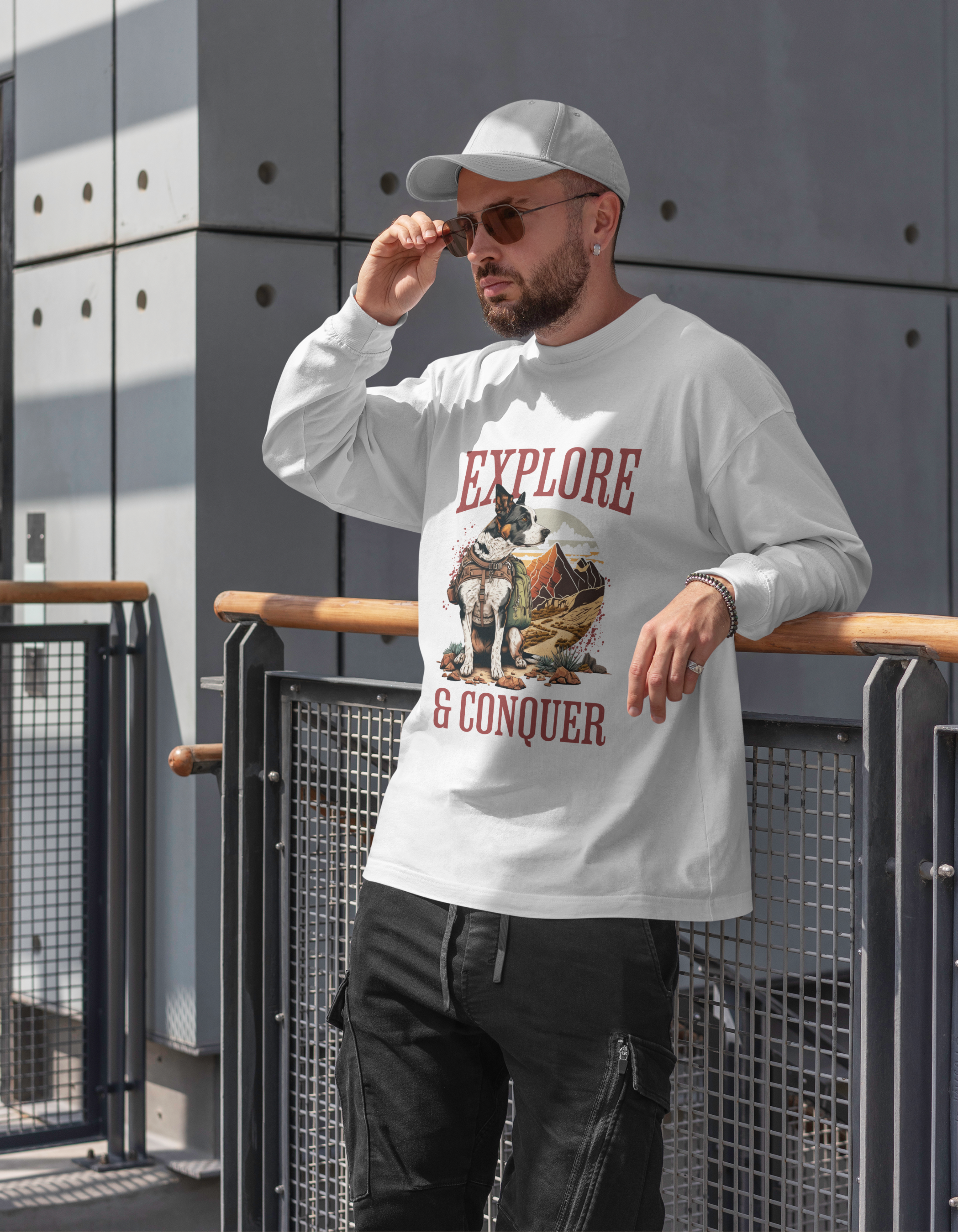 Explore and Conquer - White Sweatshirt