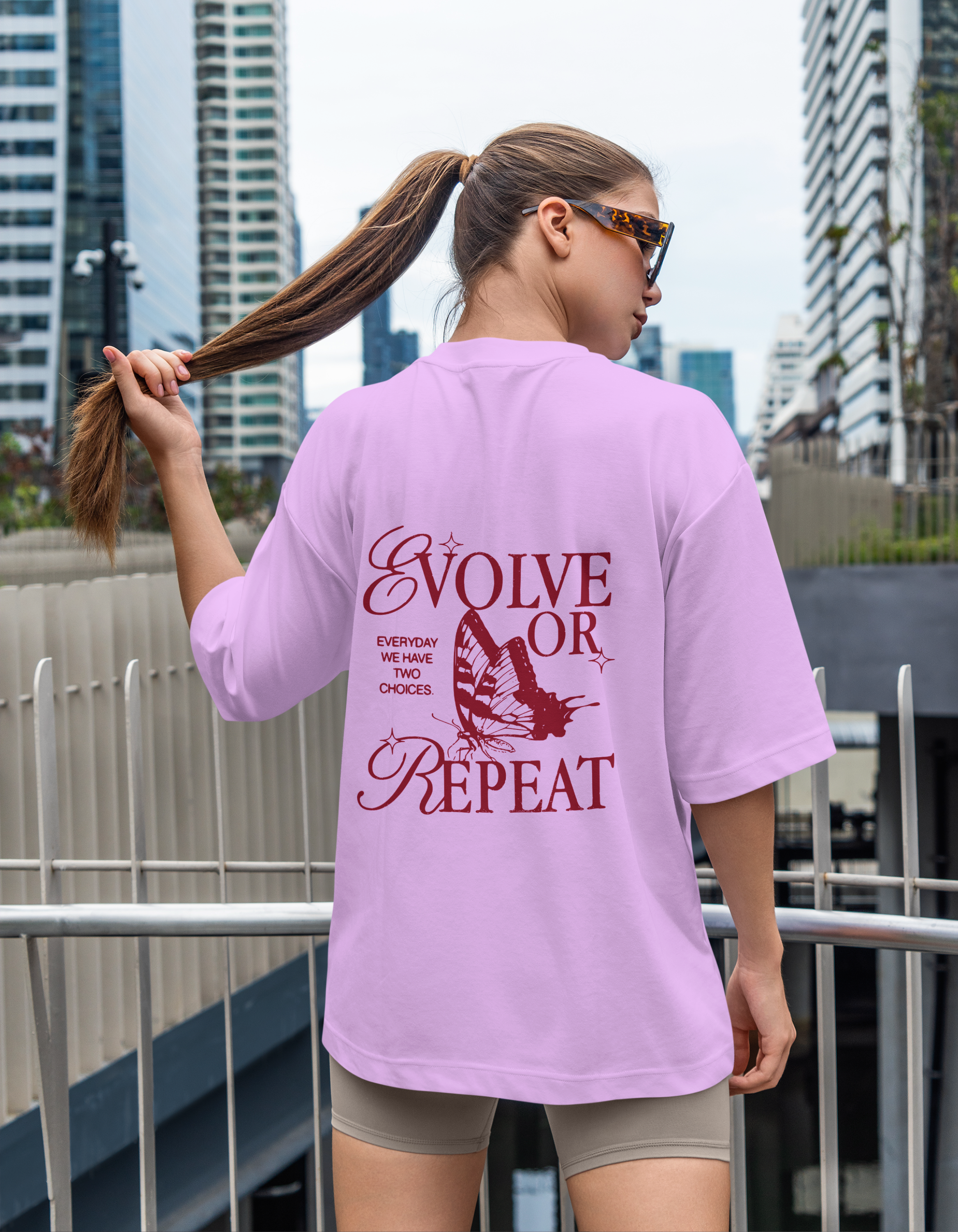 Evolve or Repeat - Lavender Oversized T-Shirt