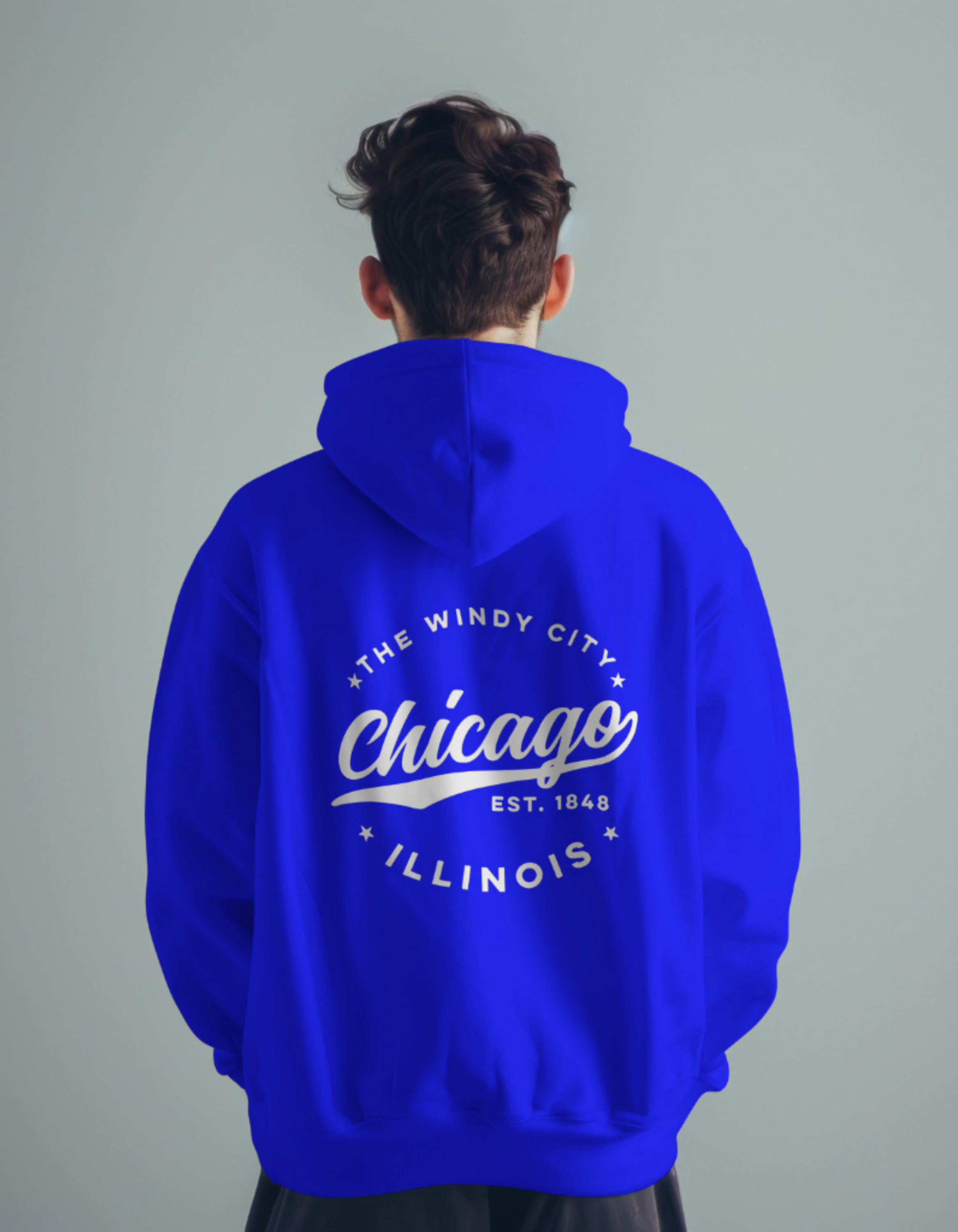 Chicago - Royal Blue Oversized Hoodie