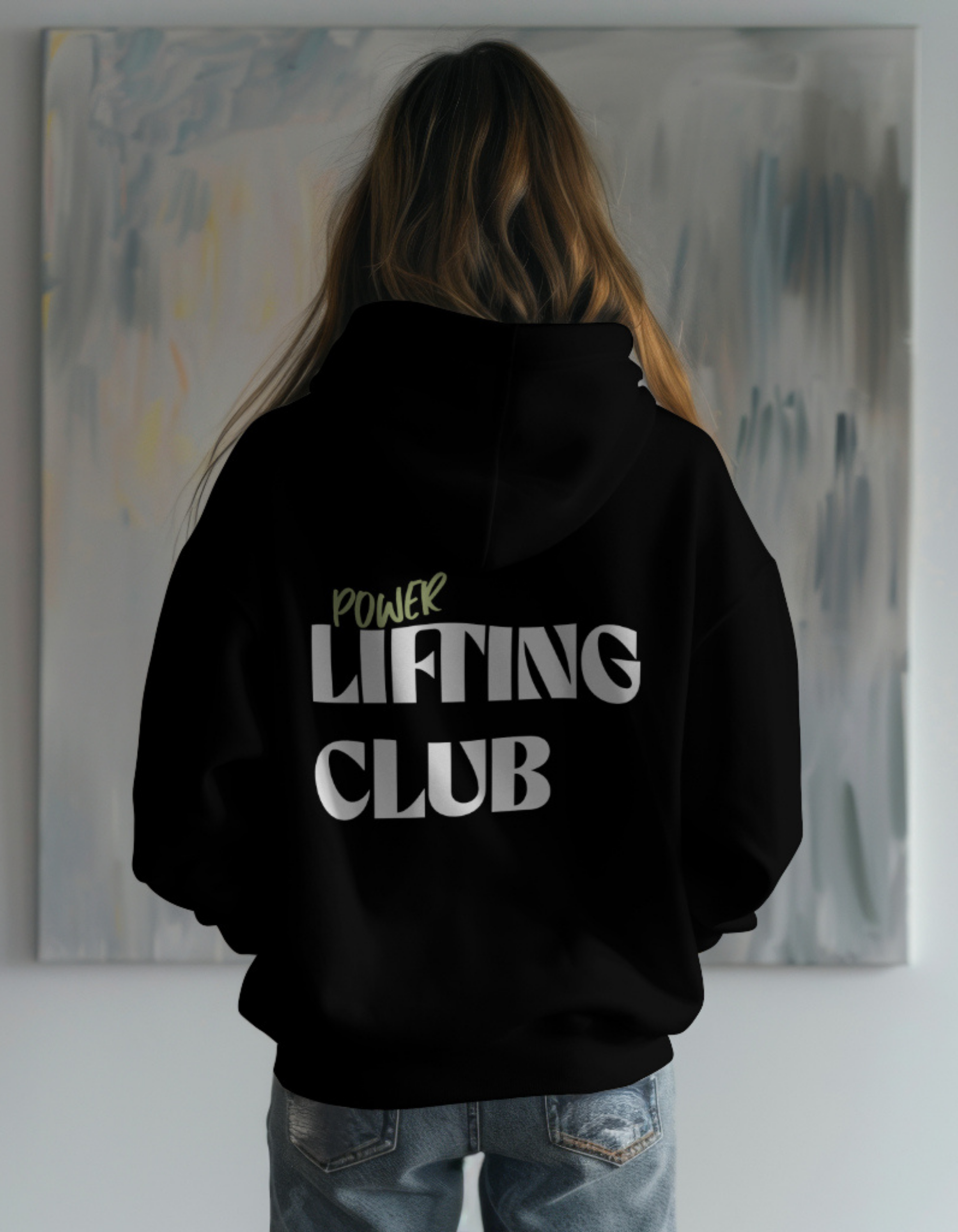 Power Lifting Club - Black Oversized Hoodie