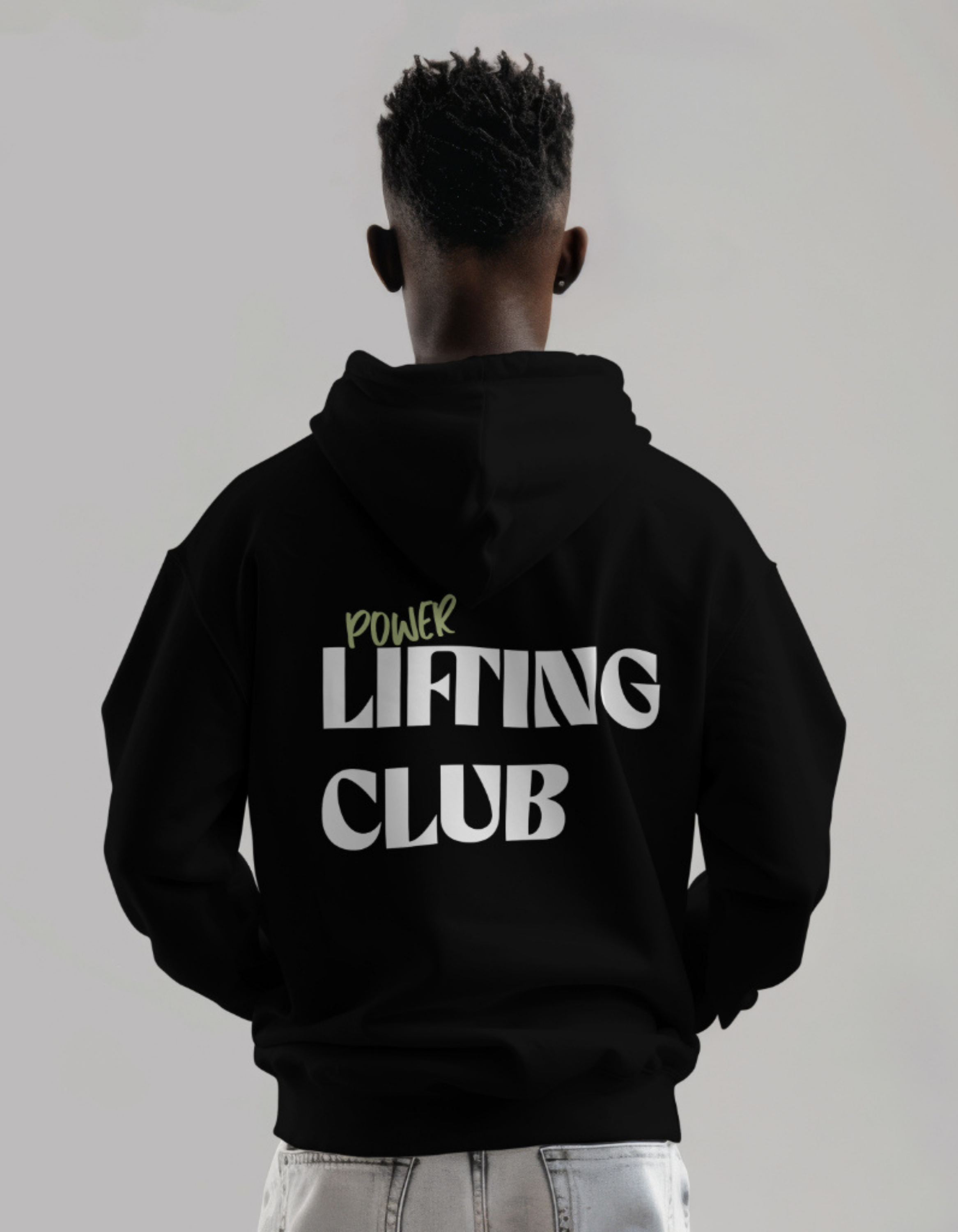 Power Lifting Club - Black Oversized Hoodie